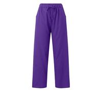 Pantaloni Di Lino Donna Estivi Curvy Pantalone Palazzo Leggeri Eleganti Pantaloni Larghi Elastici In Vita Traspiranti Taglie Forti Pants Lunghi Comodi Vita Alta Pantaloni Elastico Per Il Tempo Libero