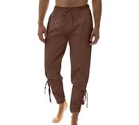 Pantaloni di Lino per Uomo Sportivi Harem Japan Parachute Elasticizzato Escursionismo Utility Equitazione Croci Stampa Dietro Abbinamenti Dritto Piu qualità X Mocassini Samurai Tipi