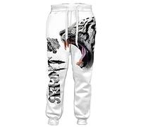 Pantaloni divertenti con stampa 3D a forma di tigre, pantaloni casual Harajuku, pantaloni sportivi stile Hip Hop Punk Rap, Pantaloni 3, M
