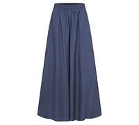 Pantaloni Donna Comodi,Culottes Pantaloni Gambe Larghe Pantaloni Gonna Tinta Unita Plus Size Elastico Vita Alta Pantaloni Palazzo Eleganti Leggeri Pantaloni Estivi Flowy Bohemia Pantaloni da Spiaggi
