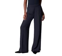 Pantaloni Donna Comodi,Pantaloni Sartoriali per Il Tempo Libero con Gambe Larghe Pantaloni Moda Solidi Pantaloni A Palazzo A Vita Alta Mezzi Elasticizzati Eleganti Pantaloni da Ufficio Casual Pantal