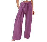 Pantaloni Donna con Elastico in Vita Pantaloni Donna Larghi Estivi Completo Elegante Completo Lino Gonna Pantalone Estiva Golf Basket da Ciclista con Zip Fitness Abbigliamento