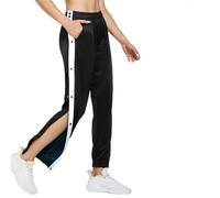 Pantaloni Donna Con Spacchi Laterali, Pantaloni Con Spacco Laterale, Solid Color Tuta Donna Con Tasche Con Bottoni A Scatto Laterali Sportiva Vita Alta Moda Confortevole