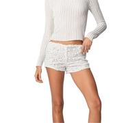 Pantaloni Donna Eleganti, Pantaloncini Aderenti con Paillettes Glitterate Elasticizzati per Sollevare I Glutei da Festa da Discoteca alla Moda Estivi Mini Pantaloni Corti