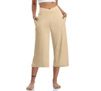 Pantaloni Donna Estivi Pantalone Pinocchietto Eleganti Curvy Palazzo Leggeri Comodi Larghi Vita Alta con Tasche Casual Pants Harem Gamba Larga Tinta Unita Elastici Abbigliamento Cropped Elegante