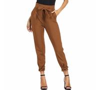 Pantaloni donna fiocco vita alta slim fit eleganti matita cintura TOOCOOL JM-698