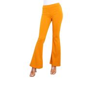 Pantaloni donna flare campana aderenti zampa leggings elastici svasati nuovo