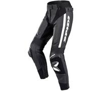 Spidi RR Pro 2 Pantaloni in pelle di moto da donna, nero-bianco, taglia 44 per donne