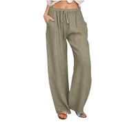 Pantaloni Donna Palazzo pantaloni tuta donna Casual Gamba Larga gonna pantalone Leggeri Comodi Elegante con Elastica in Vita e Tasca Traspiranti Yoga Jogging Pants Tinta Unita per Il Tempo Libero