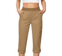 Pantaloni Donna Pantaloncino Capri Estivi Casual Vita Alta Pantaloni 3/4 Sportivi Donne Pantaloncini Jogger Baggy Bermuda con Coulisse e Tasche Piede del Fascio Shorts Tuta Offerte Lampo del Giorno