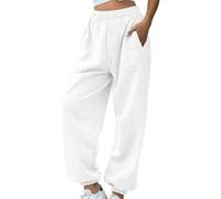 Pantaloni Donna Sportivi Pantaloni Tuta Sportive in Cotone Comodi Pantalone da Tuta Larghi Regolabile Casual Pantalone della a Vita Alta Invernali Autunnali Elasticizzato per Jogging Fitness Sport