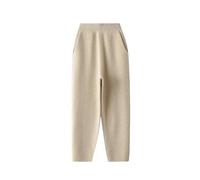 Pantaloni Dritti Dritti Della Signora di Modo Caldo Del Cashmere Solido Vita Pantaloni 100% Cashmere Delle, 4, M