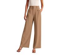 Pantaloni eleganti da donna con coulisse Sport Airy Joggers Skinny Elasticizzati Check Oversize Pelle Regular Fit Scuro Donna Lino, cachi, XL