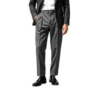 Pantaloni Eleganti da Uomo a Righe Sottili, con Pieghe sul Davanti, Gamba d | Pantaloni Americani Uomo Lavoro Leggings Alpinismo Puro Freschi Climbing Calzoncini Stretta Tutti Staffa Senape