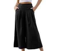 Pantaloni Eleganti Donna Estivi Gonna Pantalone Elegante Casual Leggeri Comodi Pantaloni Gamba Larga Eleganti Elastico in Vita Pantaloni Culotte Larghi Moda Baggy Pantaloni Palazzo Sportivi