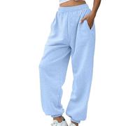 Pantaloni Eleganti Donna Invernali Pantaloni Larghi a Vita Alta Comodi Elasticizzati Pantalone Da Tuta Elegante Casual Sportivi Pants Da Allenamento Tinta Unita Per Jogger Yoga Palestra Trekking