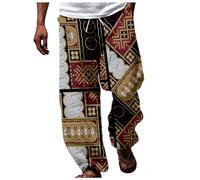 Pantaloni Eleganti Uomo Elasticizzati Sartoriale Nero,Pantaloni Harem in lino di cotone da uomo Pantaloni da spiaggia elastici in vita con coulisse casual Pantaloni larghi da yoga Pantaloni Sabbia