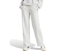 adidas Donna Essentials Small Logo Feel Cozy Open Hem Pants, Light Grey Heather/White, XL