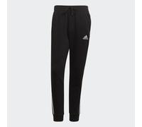 Pantaloni Essentials Fleece Tapered Cuff 3-Stripes Black / White M