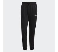 Pantaloni Essentials French Terry Tapered Cuff 3-Stripes Black / White XS