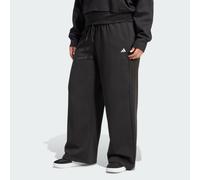 adidas Donna Essentials Small Logo Feel Cozy Open Hem (Plus Size) Pants, Black/White, XXL Plus