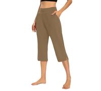 Pantaloni estivi da donna leggeri - 7/8 pantaloni da donna, jeans estivi da donna, leggeri e ariosi, ideali per tutti i giorni, leggings a tre quarti con coulisse e tasche, pantaloni capri a 3/4
