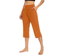 Pantaloni estivi da donna leggeri - 7/8 pantaloni da donna, jeans estivi da donna, leggeri e ariosi, ideali per tutti i giorni, leggings a tre quarti con coulisse e tasche, pantaloni capri a 3/4