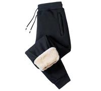 Pantaloni foderati in pile, pantaloni invernali caldi, pantaloni invernali termici a vita alta resistenti all'acqua pantaloni da uomo pantaloni sportivi casual da uomo larghi chef slim fit chino da