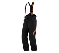 FXR Clutch FX 2023 Pantaloni con bretelle da motoslitta, nero-arancione, taglia XL
