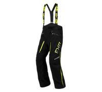 FXR Helium Lite Pantaloni con bretelle da motoslitta, nero-giallo, taglia 2XL