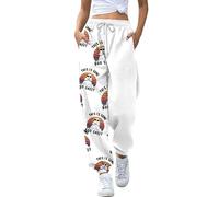 Pantaloni Halloween Donna 2025 Travail Costume Di Halloween Per Donne Elastico In Vita Modello Stampato Cranio Di Halloween Pantaloni Leggero Casual Sportwear A Buon Mercato Yoga, bianco, S