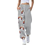 Pantaloni Halloween Donna 2025 Travail Costume Di Halloween Per Donne Elastico In Vita Modello Stampato Cranio Di Halloween Pantaloni Leggero Casual Sportwear A Buon Mercato Yoga, grigio, XXXL