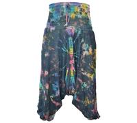 Pantaloni Harem Baggy Alta Vita In Cotone Tie Dye Hippie Ali Baba Alladin