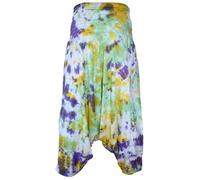 Pantaloni Harem Baggy Alta Vita In Cotone Tie Dye Hippie Ali Baba Alladin