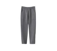 Pantaloni harem da donna lavorati a maglia autunno inverno pantaloni elasticizzati a vita alta tinta unita lunghezza alla caviglia pantaloni caldi con tasca, Grigio 9, L