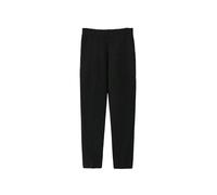 Pantaloni harem da donna lavorati a maglia autunno inverno pantaloni elasticizzati a vita alta tinta unita lunghezza alla caviglia pantaloni caldi con tasca, Nero , L