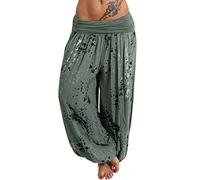 Pantaloni harem da donna, taglie grandi, streetwear, hip hop, pantaloni da yoga, con stampa, pantaloni da danza, pantaloni eleganti, pantaloni lunghi a gamba larga, pantaloni per il tempo libero