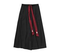 Pantaloni harem da uomo giapponesi kimono samurai pantaloni cinesi tradizionali sottili plus size lino Hakama retrò Hanfu Tai Chi Kung Fu Pantaloni per il tempo libero Hip Hop Baggy Pantaloni da yoga