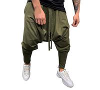 Pantaloni harem da uomo Hip Hop per il tempo libero, pantaloni da jogging, pantaloni da allenamento, pantaloni lunghi, pantaloni elasticizzati, per attività all'aria aperta, pantaloni funzionali