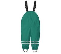 Pantaloni impermeabili per bambini, ragazzi e ragazze, salopette da pioggia con strisce riflettenti, tuta con bretelle regolabili, tuta antipioggia leggera per attività all'aperto (B, verde, 6-8 anni)