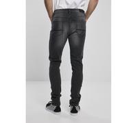 Pantaloni in denim Urban Classics slim fit zip Noir 31x32