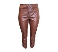 Pantaloni In Finta Pelle Marroni Reims Da Donna Marina Rinaldi NWT