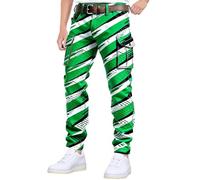 Pantaloni in Flanella Uomo Strappati Alta della Fustagno Foderati Loose Basket Giardiniere Garzato Stampa Camicie Incorporate Strappi Fighi Cammello Tacchi Banda Maglia Strani