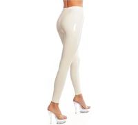Pantaloni in Lattice Fatti A Mano A Vita Alta Leggings in Lattice Bianco con Cavallo Zip Pantaloni in Gomma, Red, L