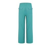 Pantaloni in lino, da donna, casual, a vita alta, larga, in tinta unita, in mussola leggera, ad asciugatura rapida, per il tempo libero, con coulisse e tasche, S-5Xl, Verde menta, 4XL