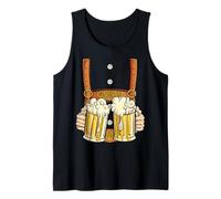 Pantaloni in Pelle Costume Oktoberfest Clothing Men Prost Beer Mug Canotta
