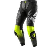 Pantaloni moto in pelle Rebelhorn Inferno nero-giallo fluo 62