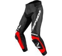 Spidi RR Pro 2 Pantaloni in pelle moto, nero-bianco-rosso, taglia 48