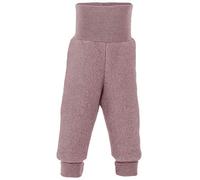 Pantaloni in pile, 100% lana vergine, angelo naturale con fascia ombelicale, Palissandro Melange, 86/92 cm