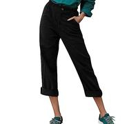 Pantaloni in tessuto da donna a 3/4, casual, a vita alta, elasticizzati, leggeri, comodi, tinta unita, vestibilità stretta, per jogging, attività all'aperto, trekking, allenamento, tempo libero, con